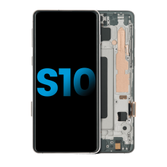 LCD Assembly With Frame (Without Fingerprint Sensor) For Samsung Galaxy S10 (Aftermarket Plus: TFT) (Prism Black)