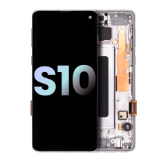 OLED Assembly With Frame For Samsung Galaxy S10 (Service Pack) (Prism White)