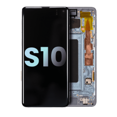 OLED Assembly With Frame For Samsung Galaxy S10 (Service Pack) (Prism Blue)