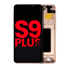 OLED Assembly With Frame For Samsung Galaxy S9 Plus (Aftermarket Plus) (Sunrise Gold)