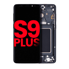 OLED Assembly With Frame For Samsung Galaxy S9 Plus (Aftermarket Plus) (Midnight Black)