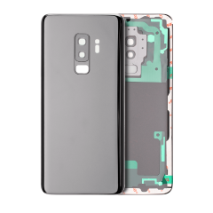 Back Cover Glass With Camera Lens For Samsung Galaxy S9 Plus (No Logo) (Aftermarket Plus) (Titanium Gray)