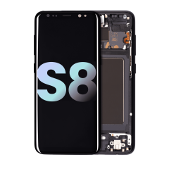 OLED Assembly With Frame For Samsung Galaxy S8 (Service Pack) (Midnight Black)