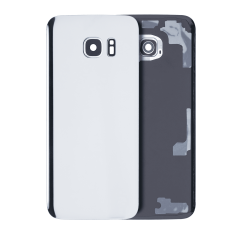 Back Cover Glass With Camera Lens For Samsung Galaxy S7 Edge (No Logo) (Aftermarket Plus) (Silver)
