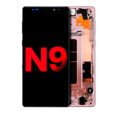 OLED Assembly With Frame For Samsung Galaxy Note 9 (Aftermarket Plus) (Alpine White)