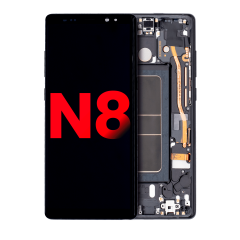 OLED Assembly With Frame For Samsung Galaxy Note 8 (Aftermarket Plus) (Midnight Black)