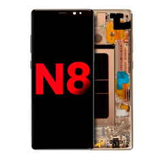 OLED Assembly With Frame For Samsung Galaxy Note 8 (Aftermarket Plus) (Maple Gold)