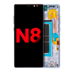 OLED Assembly With Frame For Samsung Galaxy Note 8 (Aftermarket Plus) (Orchid Gray)