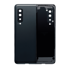 Back Cover Glass With Camera Lens For Samsung Galaxy Fold 4G (F900) (Aftermarket Plus) (Cosmos Black)
