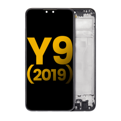 LCD Assembly With Frame For Huawei Y9 (2019) (Refurbished) (Midnight Black)