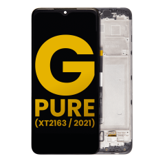 LCD Assembly With Frame For Motorola Moto G Pure (XT2163 / 2021) (Refurbished) (All Colors)