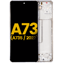 OLED Assembly With Frame For Samsung Galaxy A73 (A735 / 2022) (Refurbished) (White)