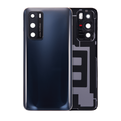 Back cover Glass With Camera Lens For Huawei P40 (Black)