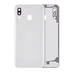 Back cover Glass With Camera Lens For Samsung Galaxy A20 (A205 / 2019) (Aftermarket Plus) (White)
