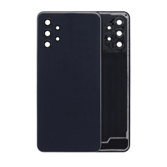 Back Cover Glass With Camera Lens For Samsung Galaxy A32 5G (A326 / 2021) (Aftermarket Plus) (Awesome Black)