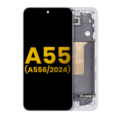 OLED Assembly With Frame For Samsung Galaxy A55 (A556 / 2024) (Refurbished) (Iceblue)