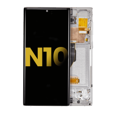 OLED Assembly With Frame For Samsung Galaxy Note 10 (Refurbished) (Aura White)