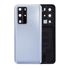 Back cover Glass With Camera Lens For Huawei P40 Pro (Matte Silver)