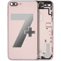 Back Housing W/ Small Components Pre-Installed For iPhone 7 Plus (Used OEM Pull: Grade A) (Rose Gold)