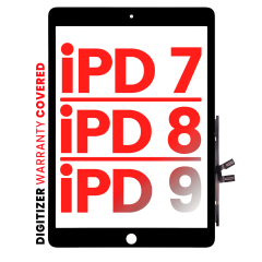 Digitizer For iPad 7 (2019) / iPad 8 (2020) / iPad 9 (2021) (Aftermarket Pro: XO7) (Black)