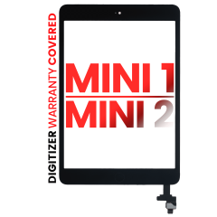 Digitizer With IC Chip & Home Button Pre-Installed For iPad Mini 1 / iPad Mini 2 (Aftermarket Pro: XO7) (Black)