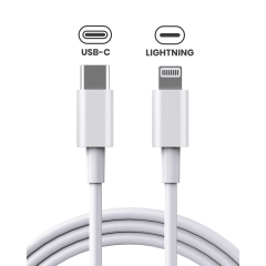 USB-C to Lightning Cable For iPhone / iPad (1 m / 3 ft) (OEM Grade New) (Bulk Packaging)