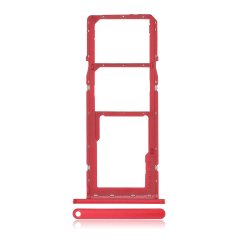 Dual Sim Card Tray For Samsung Galaxy A03S (A037F / 2021) (Red)