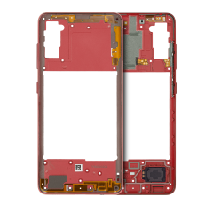 Mid-Frame Housing For Samsung Galaxy A41 (A415 / 2020) (Aftermarket Plus) (Prism Crush Red)