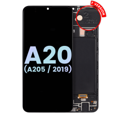 OLED Assembly With Frame For Samsung Galaxy A20 (A205 / 2019) (F Version) (Service Pack)  (All Colors)