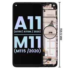 LCD Assembly With Frame For Samsung Galaxy A11 (A115F / A115M / 2020) / M11 (M115 / 2020) (International Version) (Service Pack) (All colors)
