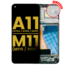 LCD Assembly With Frame For Samsung Galaxy A11 (A115U / A115A / 2020) / M11 (M115 / 2020) (US Version) (Refurbished) (All Colors)