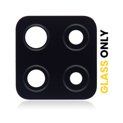 Back Camera Lens (Glass Only) With Adhesive For Samsung Galaxy A42 5G (A426 / 2020) (Prism Dot Black) (10 Pack)