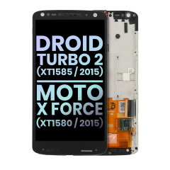 LCD Assembly With Frame For Droid Turbo 2 (XT1585 / 2015) / Moto X Force (XT1580 / 2015) (Genuine OEM) (Black)