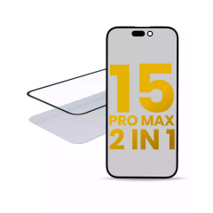 2 in 1 (Glass + OCA Pre-Installed) For iPhone 15 Pro Max  (OCA Master) (2 Pack)