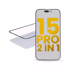 2 in 1 (Glass + OCA Pre-Installed) For iPhone 15 Pro (OCA Master) (2 Pack)