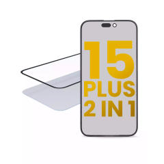 2 in 1 (Glass + OCA Pre-Installed) For iPhone 15 Plus (OCA Master) (2 Pack)