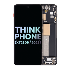 OLED Assembly With Frame For Motorola ThinkPhone (XT2309 / 2023) (Genuine OEM) (Carbon Black)