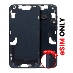 Mid-Frame Housing  W/ Small Parts For iPhone 14 (US Version) (Aftermarket Plus) (Midnight)