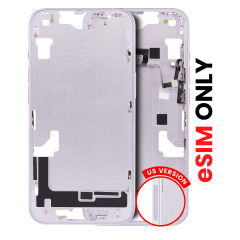 Mid-Frame Housing  W/ Small Parts For iPhone 14 (US Version) (Aftermarket Plus) (Purple)