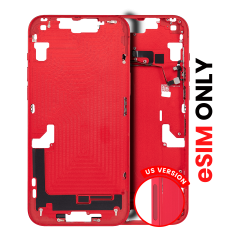 Mid-Frame Housing  W/ Small Parts For iPhone 14 (US Version) (Aftermarket Plus) (Red)