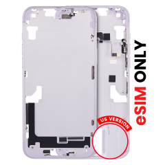 Mid-Frame Housing  W/ Small Parts For iPhone 14 Plus (US Version) (Aftermarket Plus) (Purple)