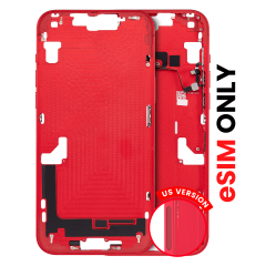 Mid-Frame Housing  W/ Small Parts For iPhone 14 Plus (US Version) (Aftermarket Plus) (Red)