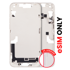 Mid-Frame Housing  W/ Small Parts For iPhone 14 Plus (US Version) (Aftermarket Plus) (Starlight)