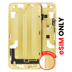 Mid-Frame Housing  W/ Small Parts For iPhone 14 Plus (US Version) (Aftermarket Plus) (Yellow)