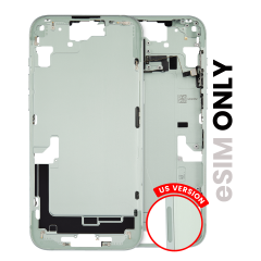 Mid-Frame Housing  W/ Small Parts For iPhone 15 Plus (US Version) (Used OEM Pull: Grade A) (Green)