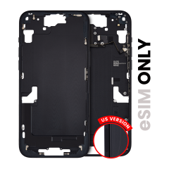 Mid-Frame Housing  W/ Small Parts For iPhone 15 Plus (US Version) (Used OEM Pull: Grade A) (Black)