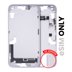 Mid-Frame Housing  W/ Small Parts For iPhone 14 Plus (US Version) (Used OEM Pull: Grade B) (Purple)