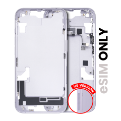 Mid-Frame Housing  W/ Small Parts For iPhone 14 (US Version) (Used OEM Pull: Grade B) (Purple)