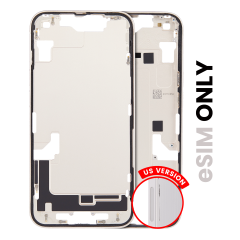Mid-Frame Housing  W/ Small Parts For iPhone 14 (US Version) (Used OEM Pull: Grade A) (Starlight)