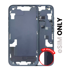 Mid-Frame Housing  W/ Small Parts For iPhone 14 (US Version) (Used OEM Pull: Grade C) (Midnight)
